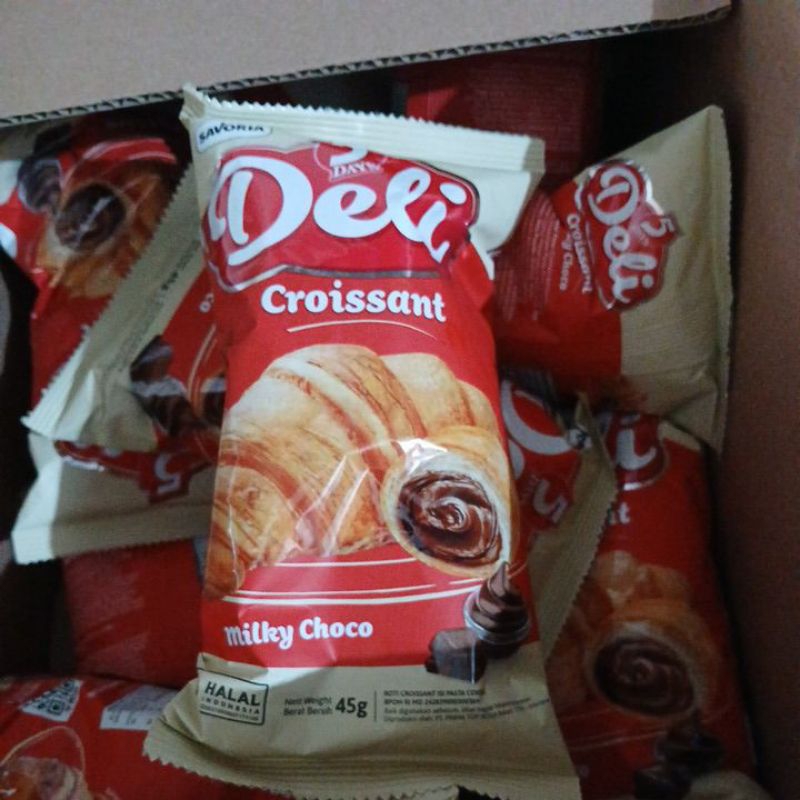 Jual 5 DAYS DELI Roti Croissant 1 Dus isi 20 Cokelat | Shopee Indonesia