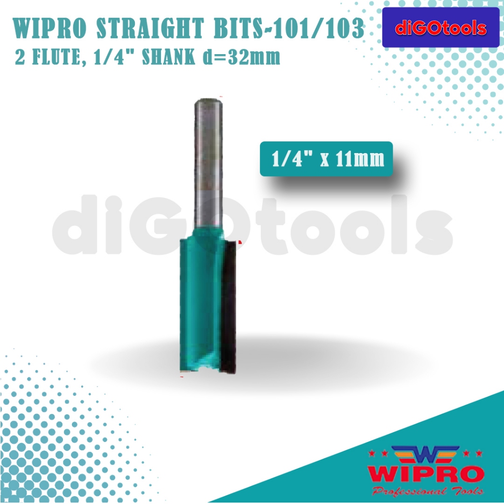 Jual Wipro Mata Profil Kayu Straight Bit Ukuran Mm Mata Trimmer Router Straight