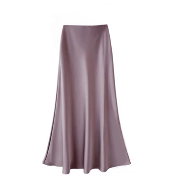 Rok Satin Silk Skirt Panjang Flowy Premium Banyak Warna Simple Elegan Bisa Custom Ukuran Besar