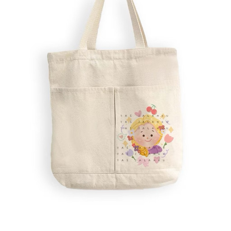 Jual Totebag Kanvas Disney Rapunzel (muat laptop) | Shopee Indonesia