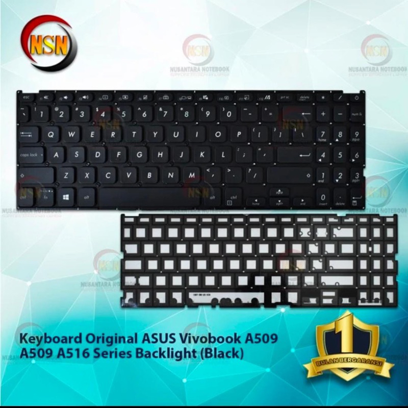 Jual Keyboard Original Laptop ASUS Vivobook A509 A516 Backlight (Black ...