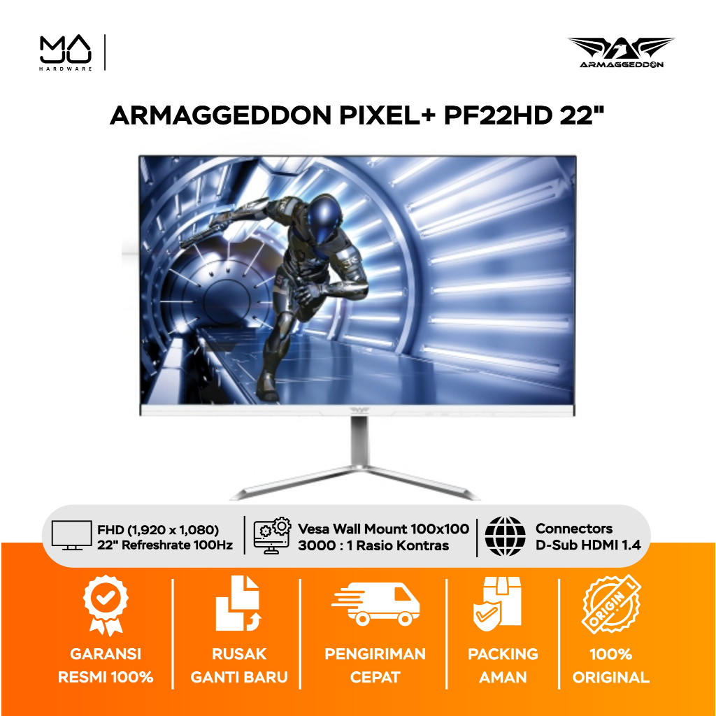 Jual Monitor ARMAGEDDON PIXEL+ LED 22″ PF22HD - Garansi Resmi | Shopee ...