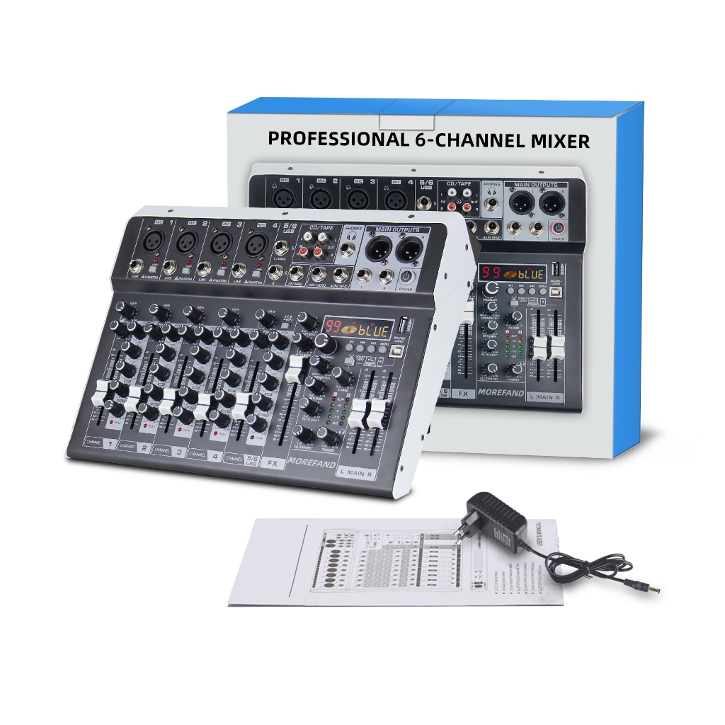 Live Mixer audio chanel Professional Soundcard USB Bluetooth Mini mixer  Audio Kartu Suara Karaoke