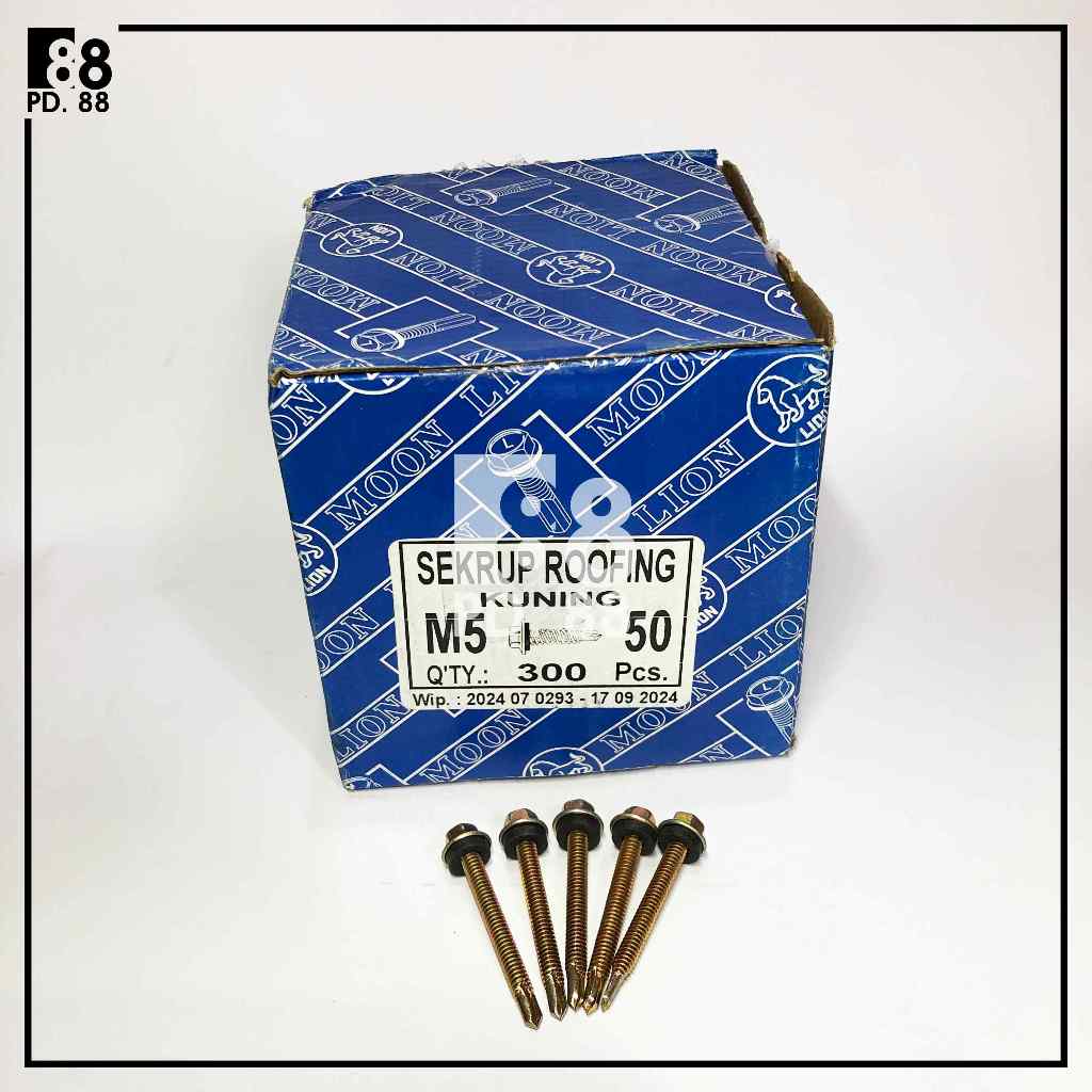 Jual RB 50 PCS BAUT ROOFING BAJA RINGAN MOON LION SEKRUP SKRUP ROOFING ...