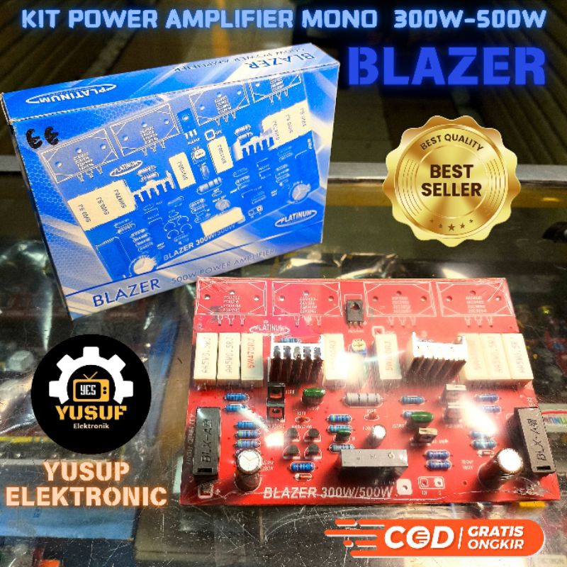 Jual KIT BLAZER POWER AMPLIFIER MONO 300WATT-500W TANPA TR PLATINUM