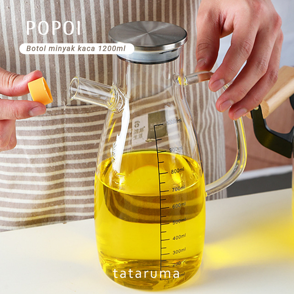 Jual TATARUMA Popoi - Oil Jar Tempat Minyak dengan Penutup Kaca ...
