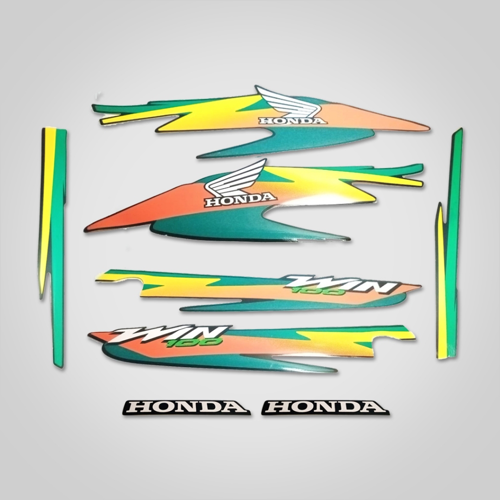 Jual Stiker Striping List Body Hijau Orange Kuning Set Lengkap Win 100 ...