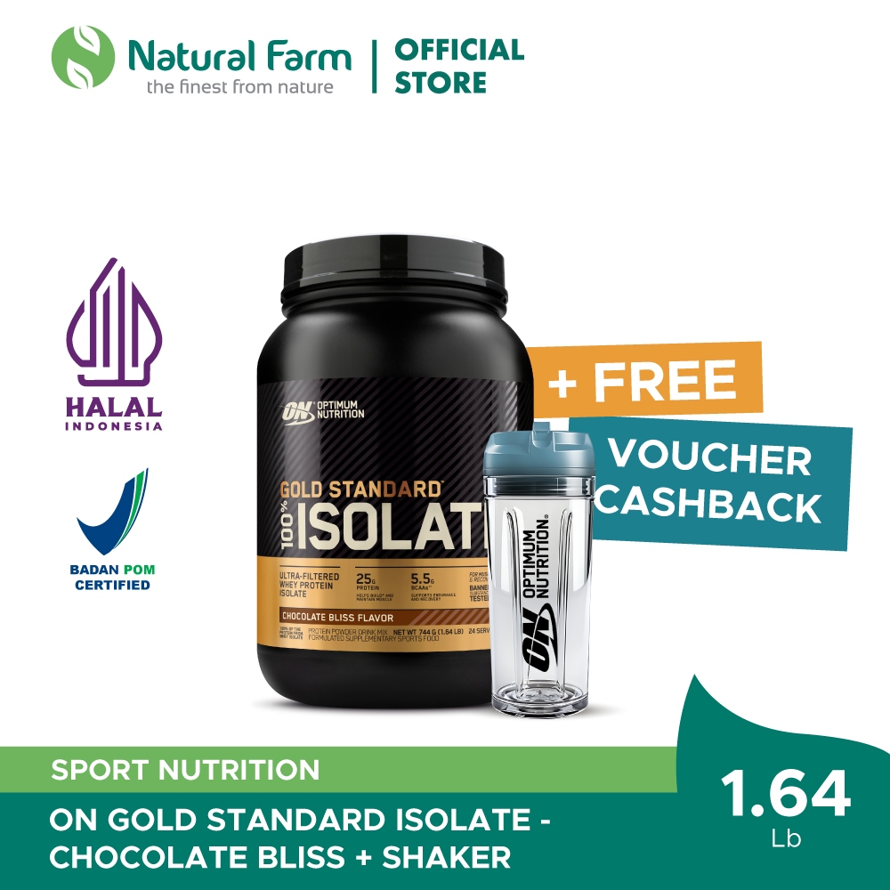 Jual optimum nutrition gold standard isolate free shaker shopee indonesia