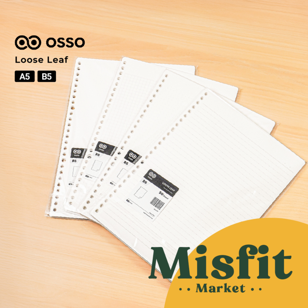 Jual OSSO Loose Leaf Paper Refill B5 A5 Refil Isi Ulang Kertas Binder ...