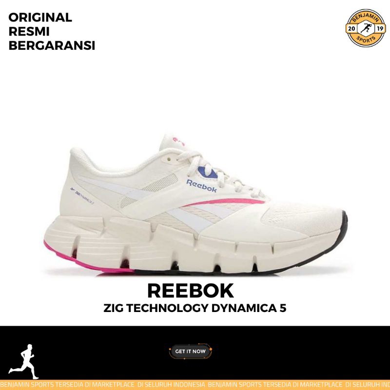 Jual Sepatu lari wanita Reebok Zig dynamica 5 original PT MAP | Shopee ...