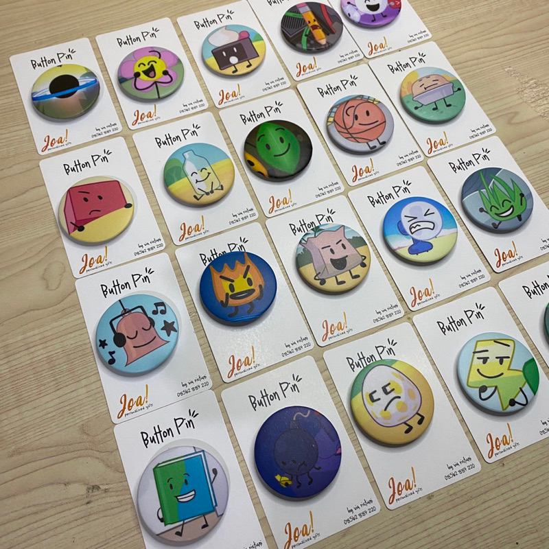Jual alienandastronaut Pin Button BFDI Object Show Battle for Dream ...