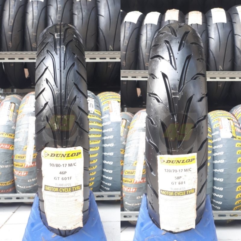 Jual Ban DUNLOP GT601 Arrowmax Paket 90.80.17 dan 120.70.17 Rim 17 ...