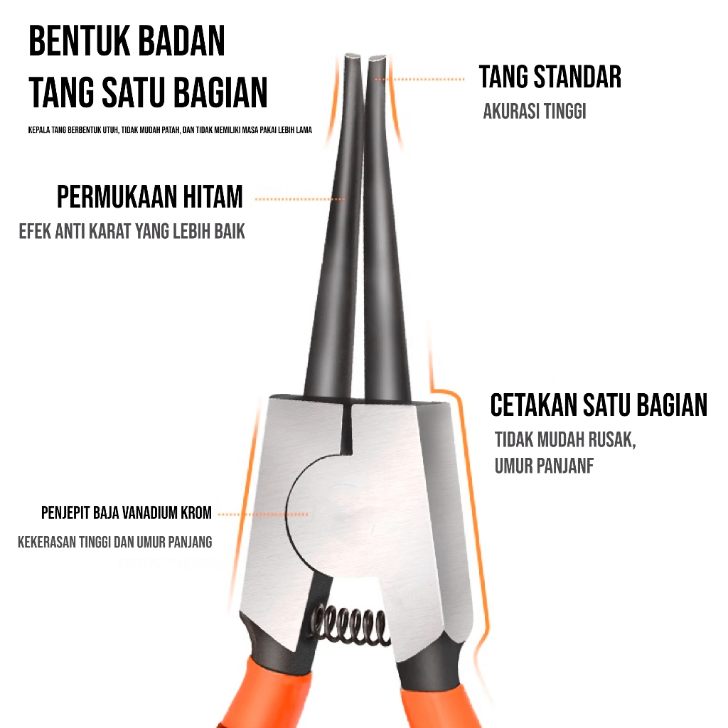 Jual CUTA Tang Snap Ring Internal Straight Tang Snapring 7 Inch Tang ...