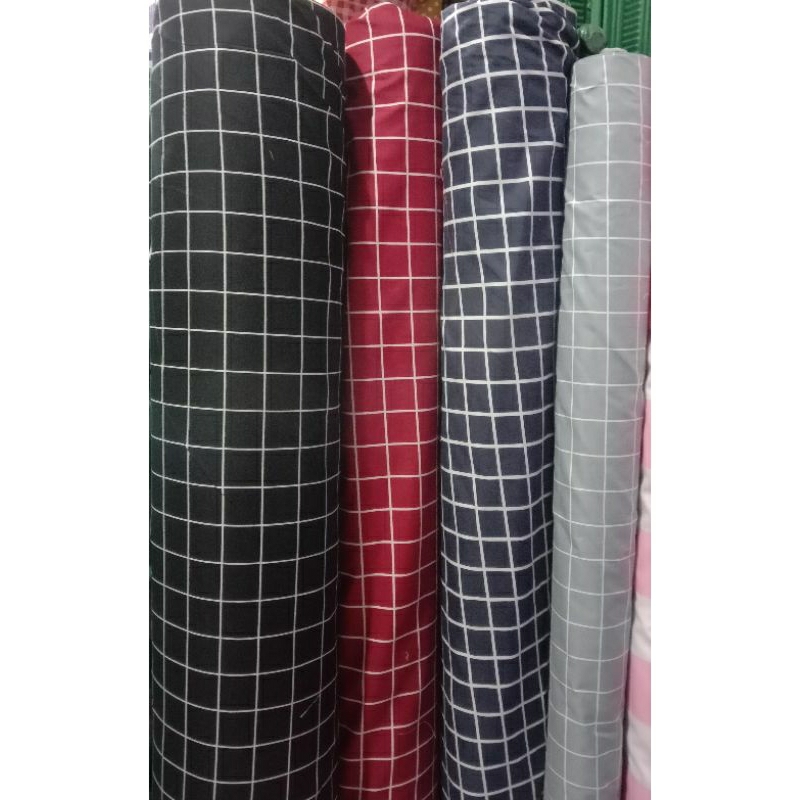 Jual Kain Seprei Katun Kotak Polymicro | Shopee Indonesia