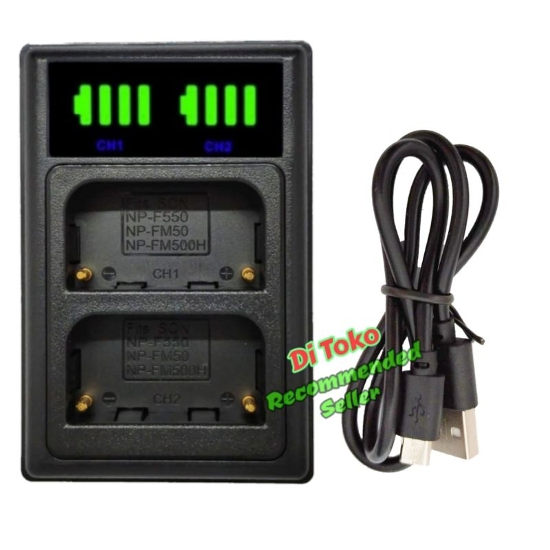 Vhbw Chargeur USB Compatible Sony NP-F750 NP-F930 NP-F950 NP-FM50 - Avec Témoin Charge 8,4V