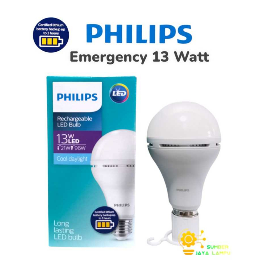 Jual Philips Lampu Emergency LED Bulb 13W E27 6500K 240V | Shopee Indonesia