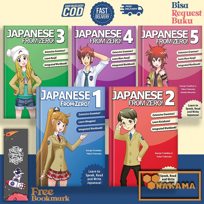 Jual KODE D25F JAPANESE FROM ZERO 5 book series by Yukari Takenak ...