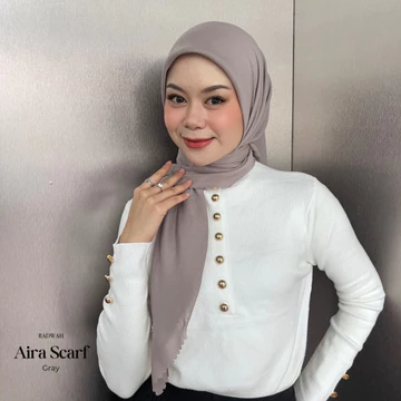 Radwah Aira Scarf Hijab Segi Empat Polos Voal Anti Air Hijab Segi Empat