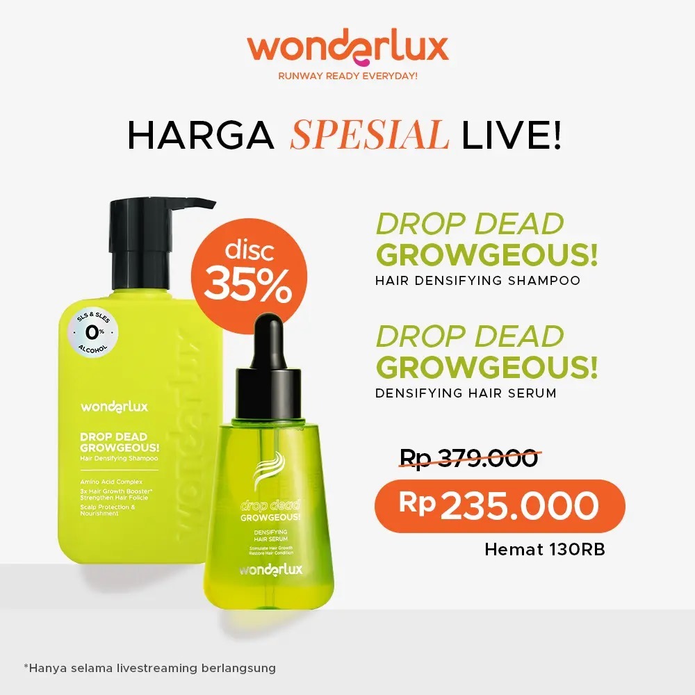 Jual [HARGA SPESIAL] Wonderlux Perfect Combo! [2PCS] Shampoo + Serum ...