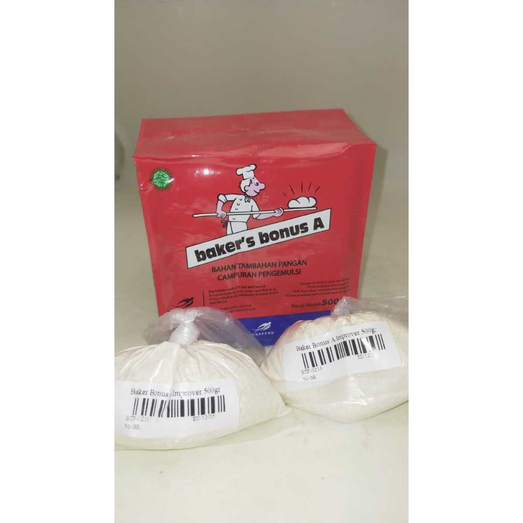 Jual (50 GR) BAKERS BONUS Bread Improver Pelembut Pengempuk Kue Roti ...