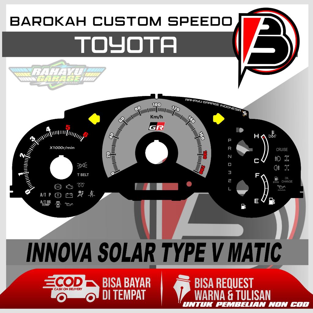 Jual PAPAN SPEEDOMETER CUSTOM INNOVA OLD SOLAR TYPE V MATIC | Shopee ...