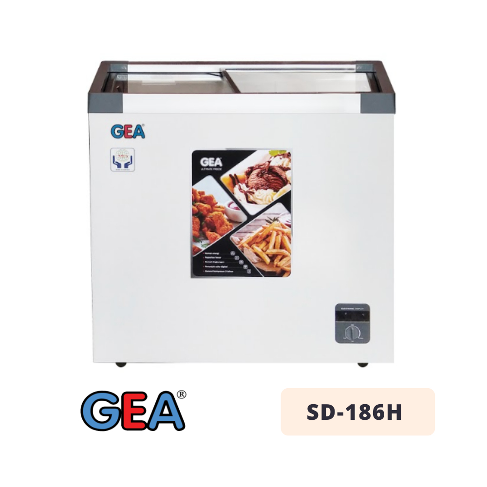 Jual FREEZER ES KRIM SLIDE GEA SD-186H KULKAS ICE CREAM KACA SLIDING ...