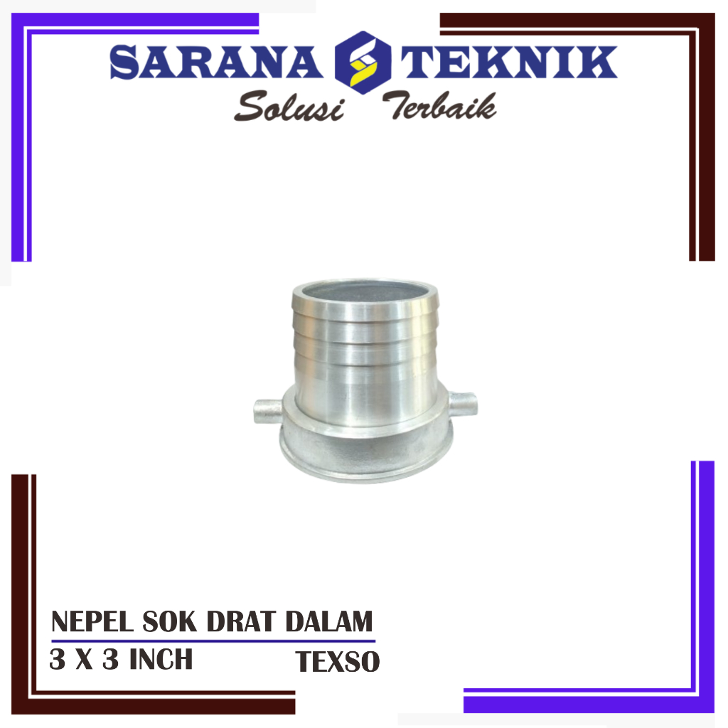 Jual NEPEL SOK DRAT DALAM 3 X 3 ALUMUNIUM POMPA ALKON (SOCK NIPPLE ...