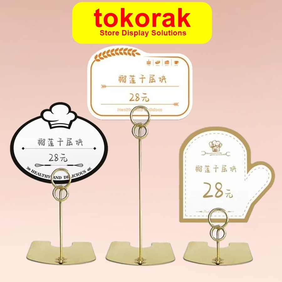 Jual TIANG NOMOR MEJA STAINLESS MENU STAND NUMBER HOLDER STAND TATAKAN ...