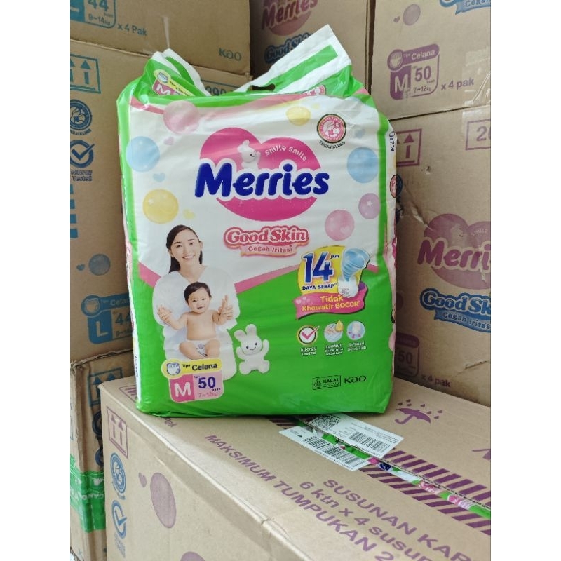 Jual MERRIES PANTS GOOD SKIN M50 POPOK BAYI MERRIES M50 UKUR M ISI 50 ...