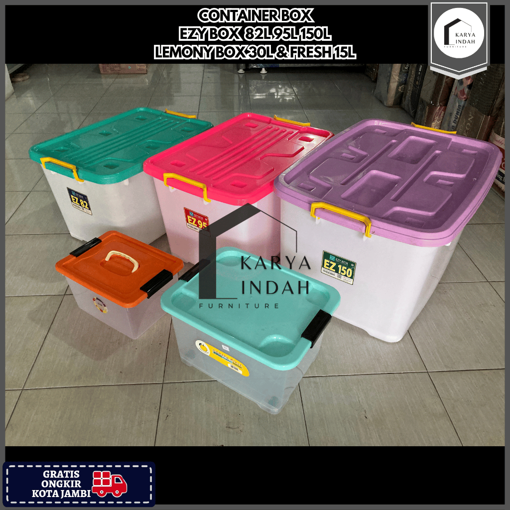 Jual Box Container EZY BOX LEMONY PLASTIC - Tempat Penyimpanan ...
