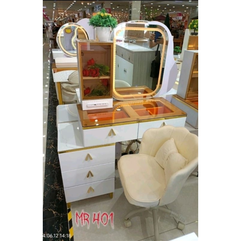 Jual Meja rias import lampu Led 3 warna - MR 401 - Set Kursi Putar ...