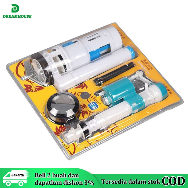 Sparepart Toilet Duduk Dual Flush Alat Tangki Tabung Air Closet Pembilas Kloset Universal Klosed Spare Part Closed Wc