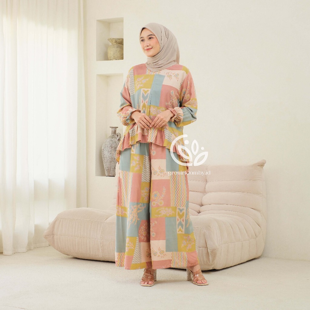 Jual One Set Samira Rayon Batik Premium Jumbo Rempel Busui Nyaman ...