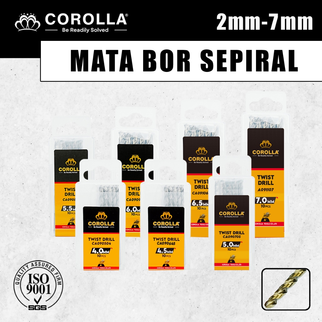 Jual Corolla Mata Bor Besi Baja Gold Twist Drill Titanium 10mm-12mm ...