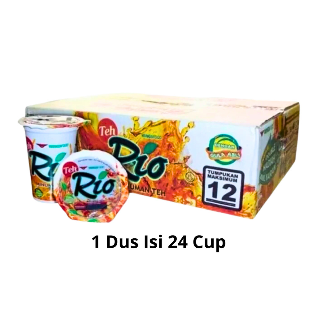 Jual Teh Rio Gula Batu 1 Karton 24 Cup 180 ML | Shopee Indonesia