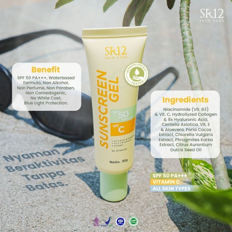 Jual SUNCREEN GEL SR12/ Cocok semua jenis kulit/ rekomendasi kerja di ...