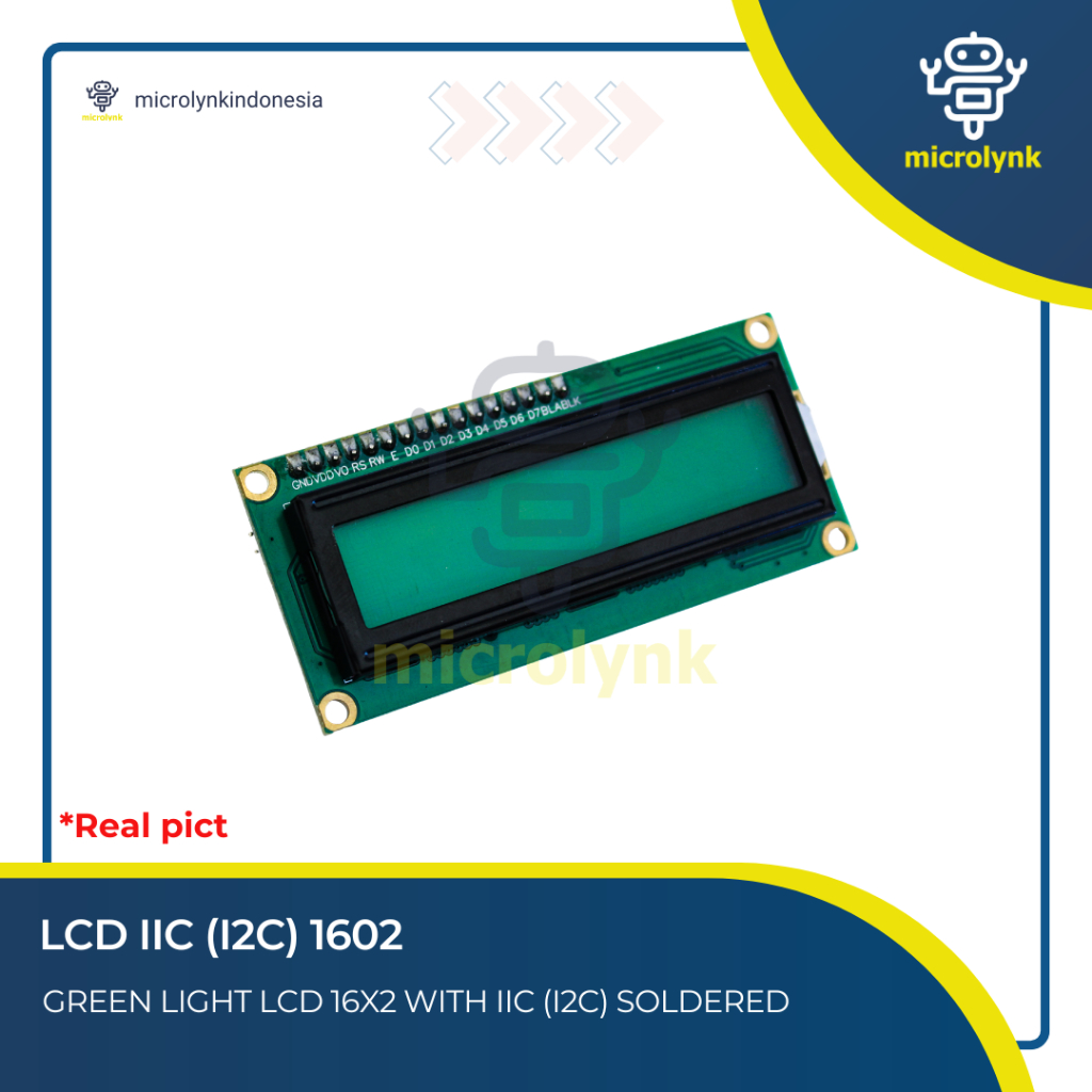 Jual LCD 1602 WITH I2C SERIAL INTERFACE MODULE | Shopee Indonesia