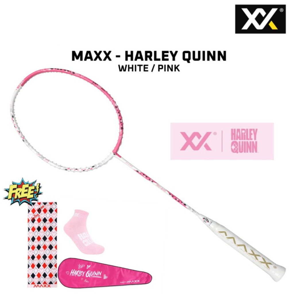 Jual Limited Edition ! Raket Badminton MAXX HARLEY QUINN JOKER White ...