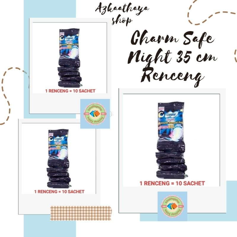 Jual CHARM SAFE NIGHT PEMBALUT UKURAN 35 CM RENCENG ISI 10 SACHET ...