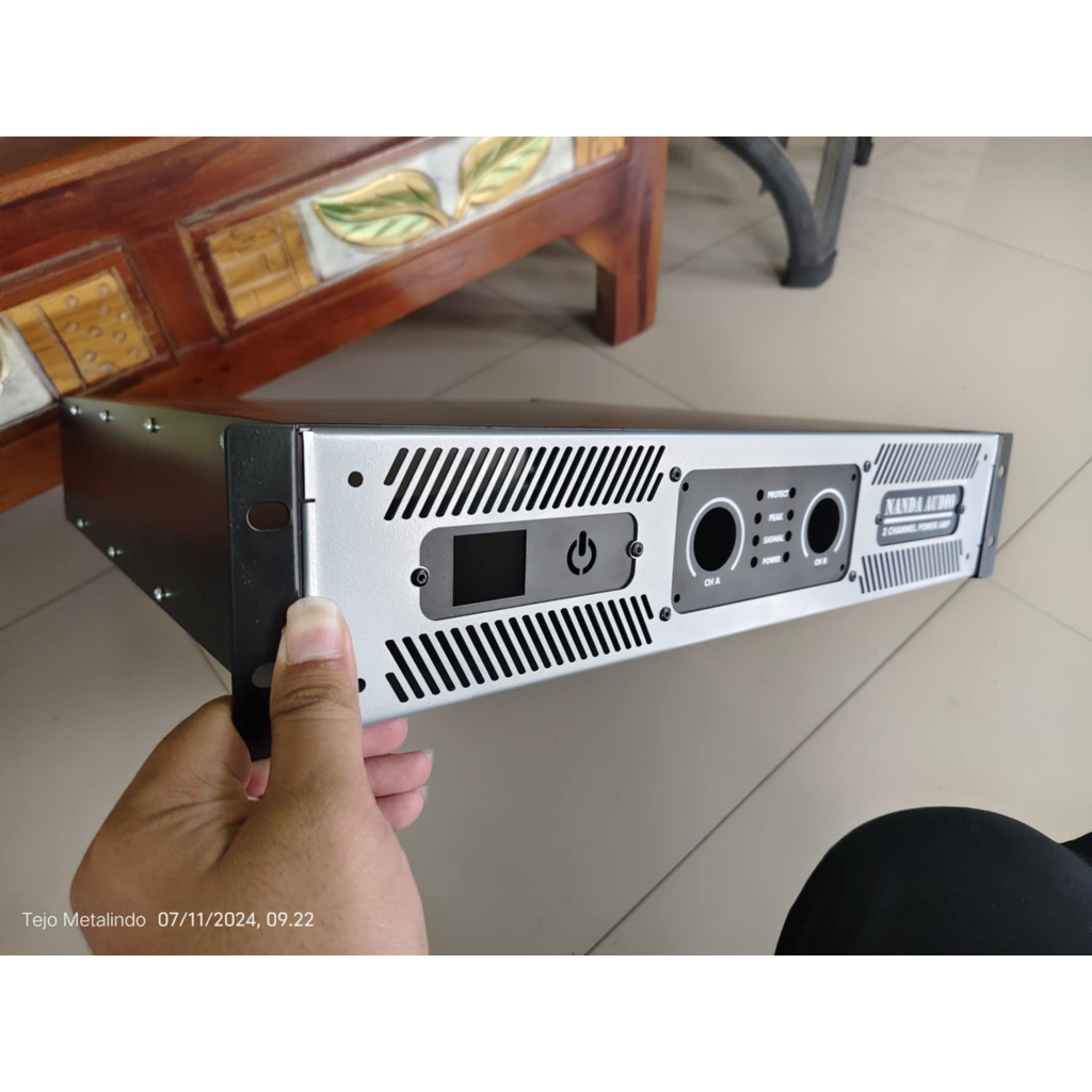 Jual box power 2u 2ch model kapsul bisa custom nama - box power rakit