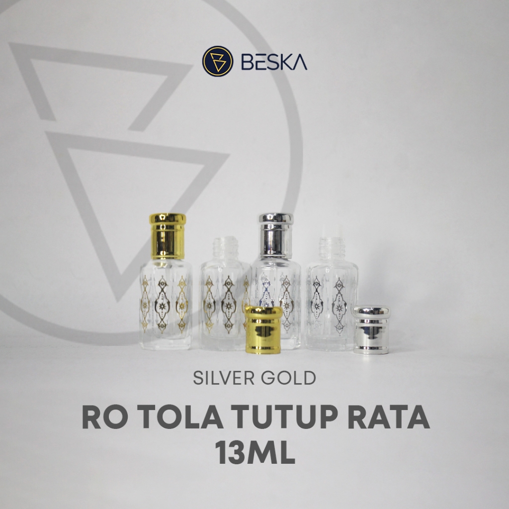 Jual 198 [PER 2 LUSIN] BOTOL TOLA STIK 12ML TUTUP RATA SILVER&GOLD ...