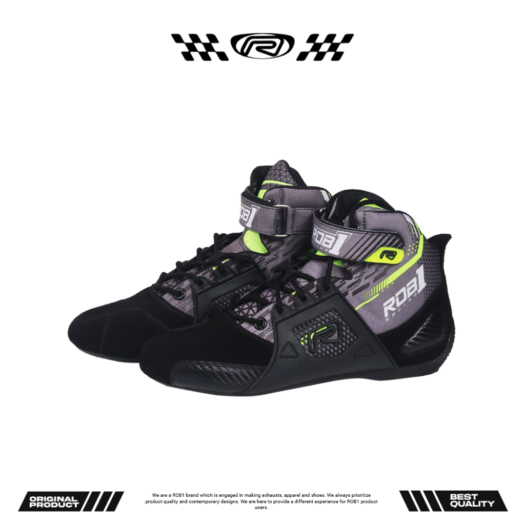 Jual Sepatu Drag ROB1 Racing Evo Grey Flo | Shopee Indonesia