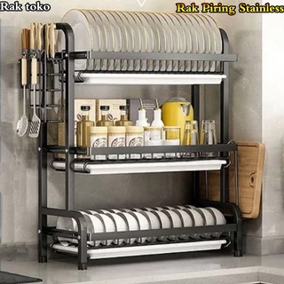 Rak Piring Stainless Steel Anti Karat Multifungsi