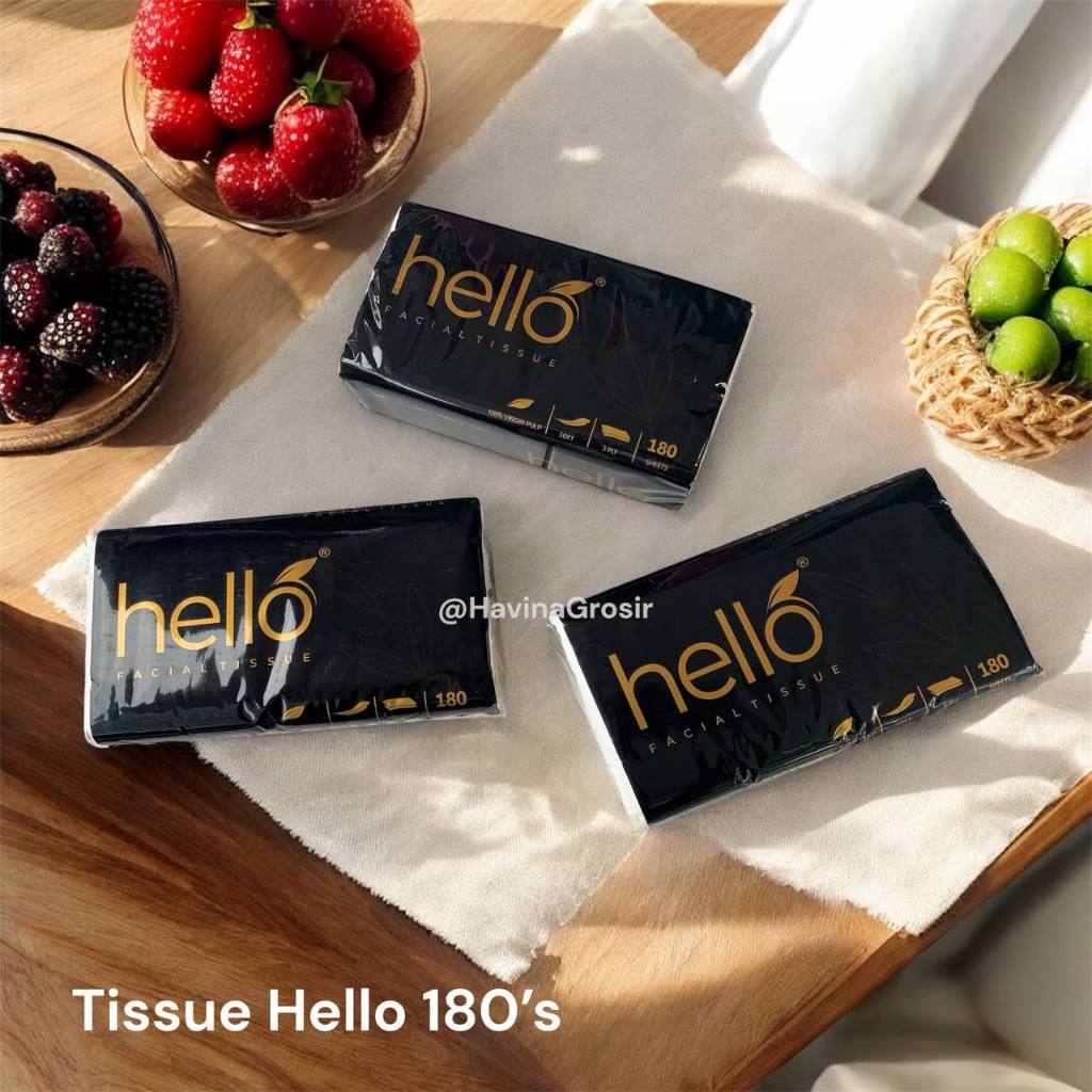 Jual Tissue Tisu PREMIUM HELLO 2 PLY 180 & 250 SHEET | Shopee Indonesia