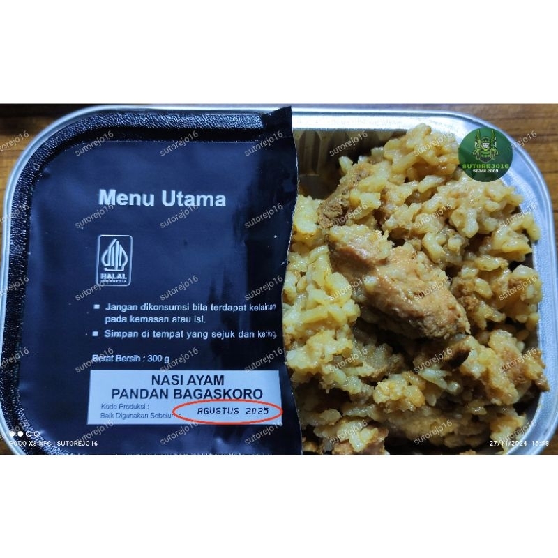 Jual naraga ransum nasi tni / makanan darurat mre meal ready to eat tni ...