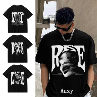 AUZY Rise Mode Korea kaos pria wanita T-shirt baju oversize t shirt distro