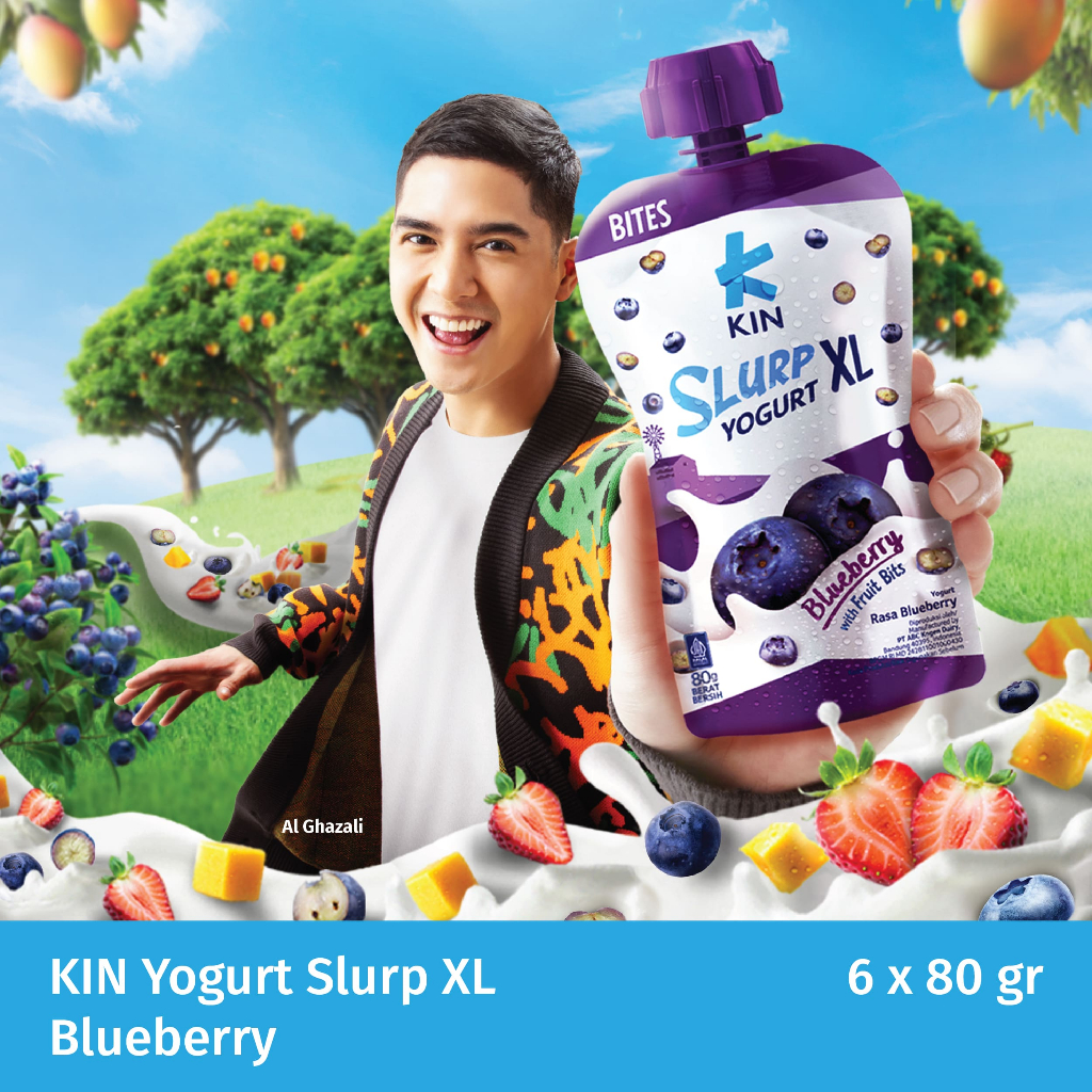 Jual KIN Yogurt Slurp XL Blueberry 6x80gr | Shopee Indonesia