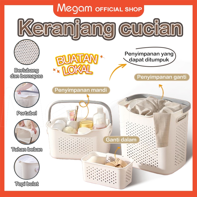 Jual Megam Keranjang Laundry Bag Penyimpnan Baju Kotor Anti Lembab ...