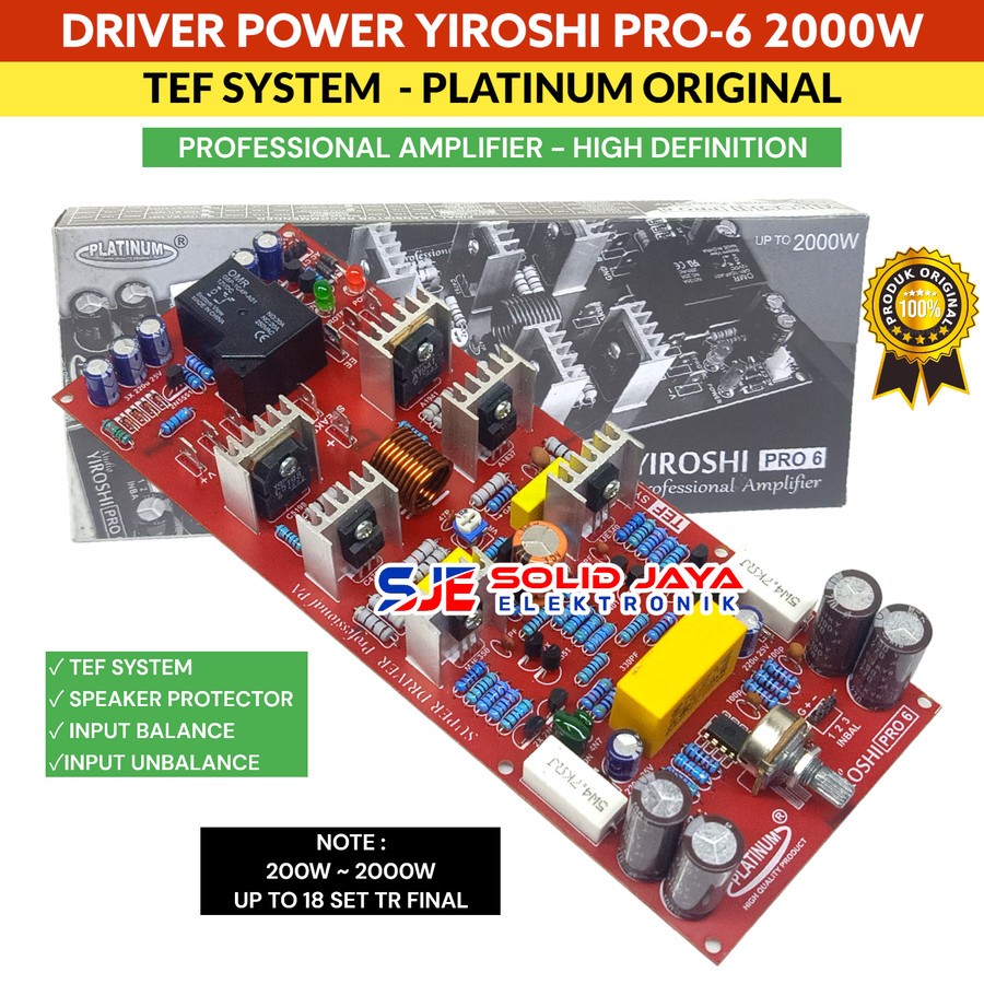 Jual KIT DRIVER POWER YIROSHI PRO 6 TEF SYSTEM UP TO 2000W DRIVER POWER