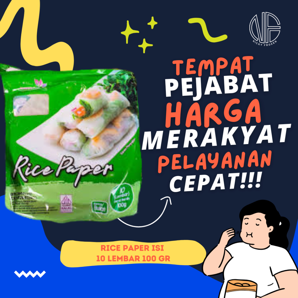 Jual RICE PAPER ISI 10 LEMBAR 100 GR | Shopee Indonesia